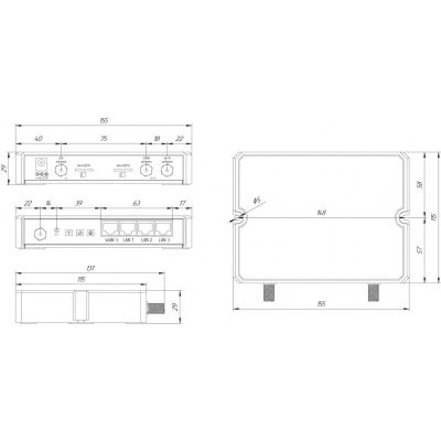 Роутер Kroks Rt-Cse e6 с модемом Quectel LTE Cat6