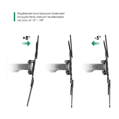 Кронштейн для телевизора Onkron NP40 настенный, наклонно-поворотный, 32-65 дюйма, черный