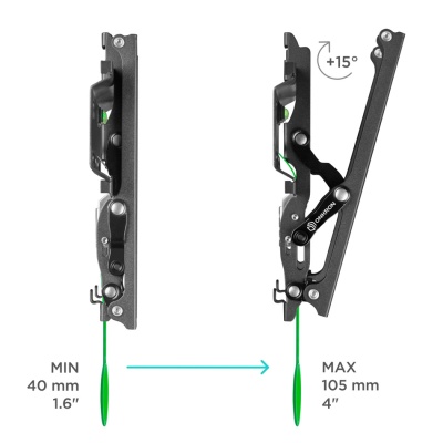 Кронштейн для телевизора Onkron TM1 настенный, наклонный, 17-43 дюйма, черный