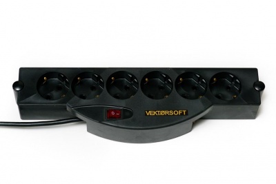 Фильтр сетевой Vektor Soft 1,8 м, 6 розеток Фильтр сетевой Vektor Soft 1,8 м, 6 розеток