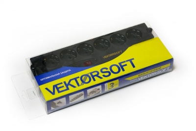 Фильтр сетевой Vektor Soft 1,8 м, 6 розеток Фильтр сетевой Vektor Soft 1,8 м, 6 розеток